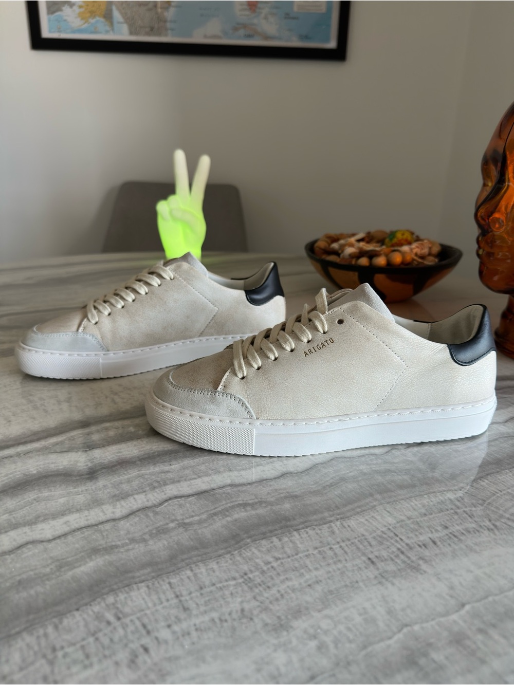 Axel Arigato Clean 90 Triple Beige Black Sneakers